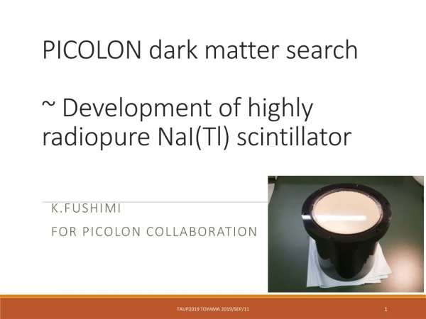 PICOLON dark matter search ~ Development of highly radiopure NaI(Tl) scintillator