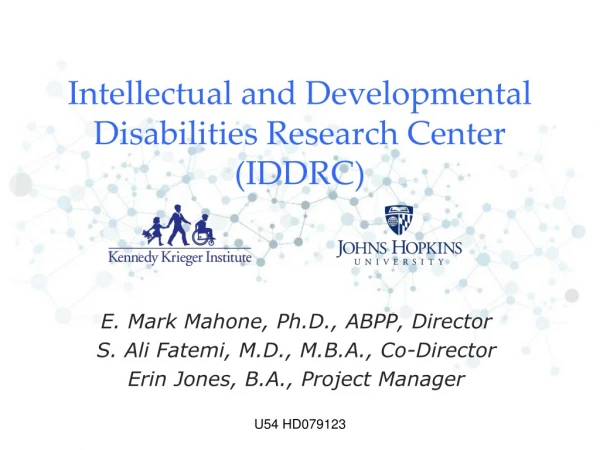 Intellectual and Developmental Disabilities Research Center (IDDRC)
