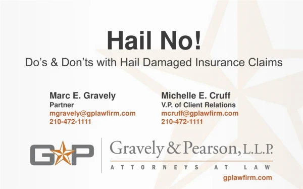Hail No! Do’s &amp; Don’ts with Hail Damaged Insurance Claims