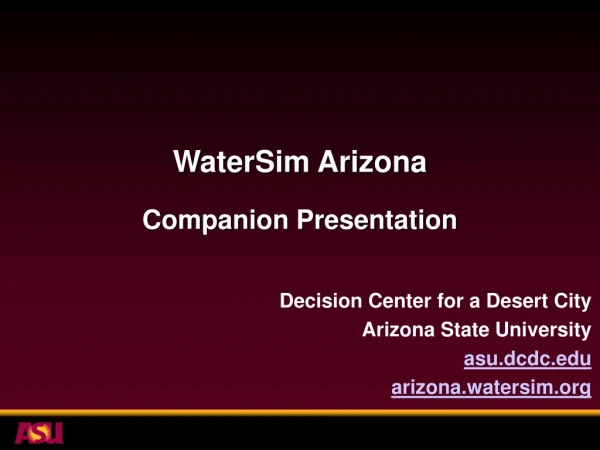 WaterSim Arizona