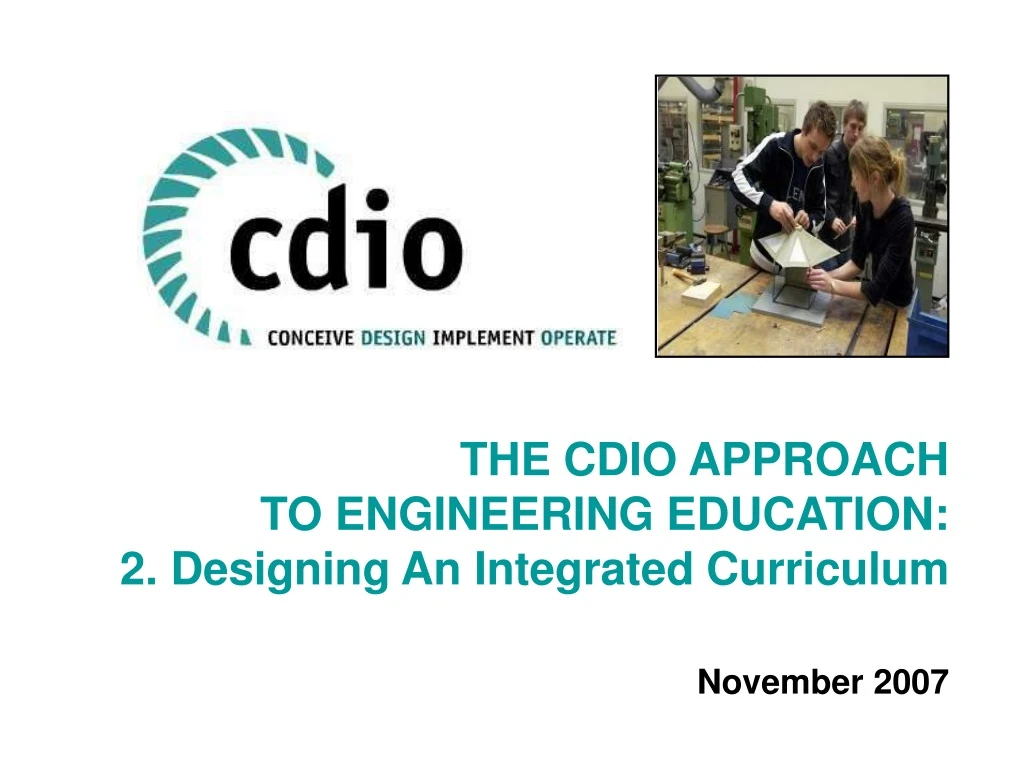 the cdio approach to engineering education