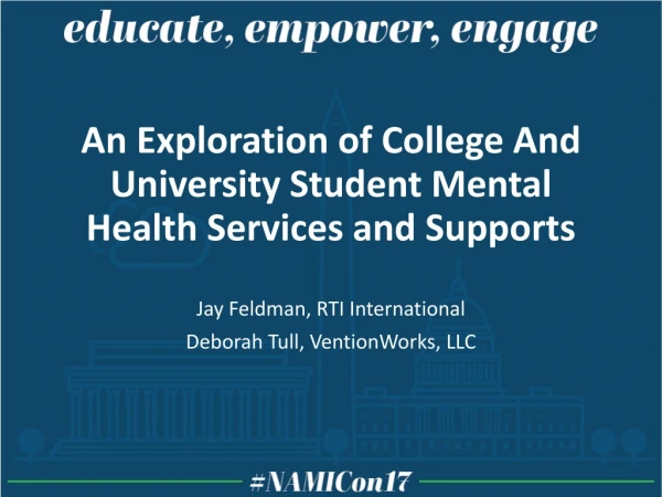 An Exploration of College And University Student Mental Health Services and Supports