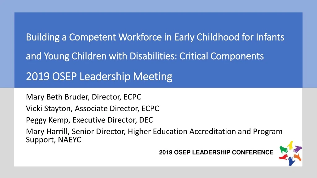 building a competent workforce in early childhood