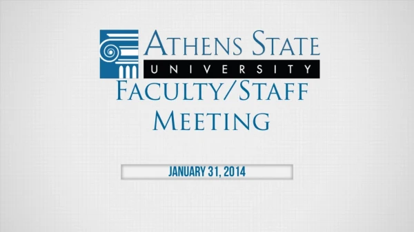 Faculty/Staff Meeting