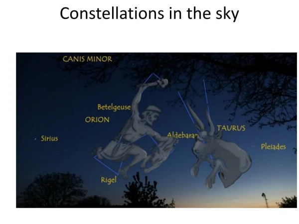 Constellations in the sky