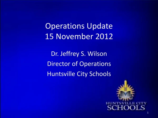 Operations Update 15 November 2012