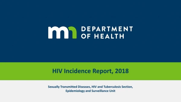 HIV Incidence Report , 2018