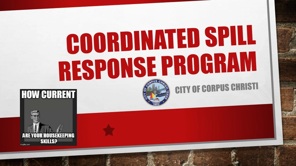 coordinated spill response program