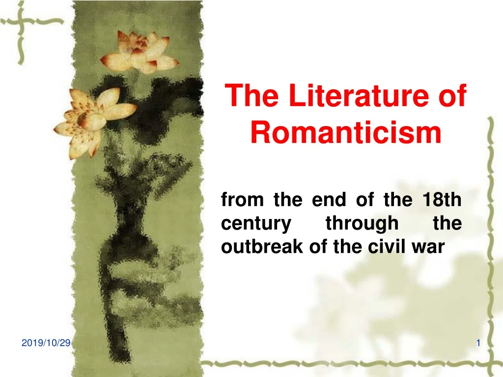 the literature of romanticism