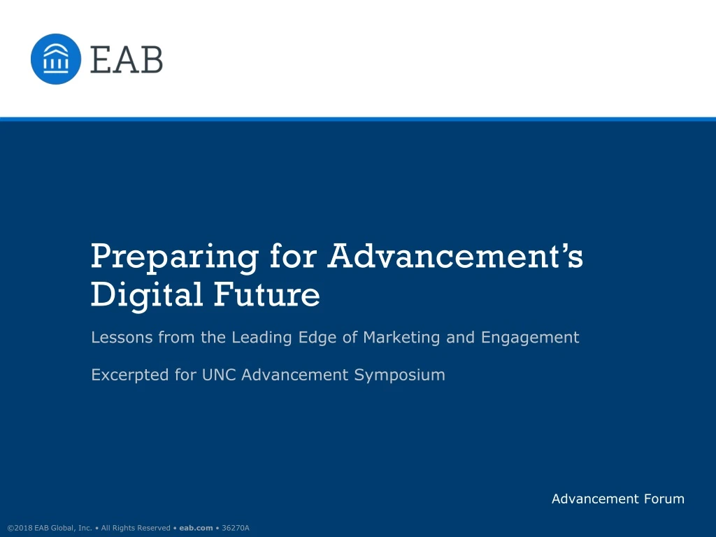 preparing for advancement s digital future