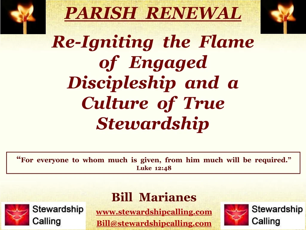 parish renewal re igniting the flame of engaged