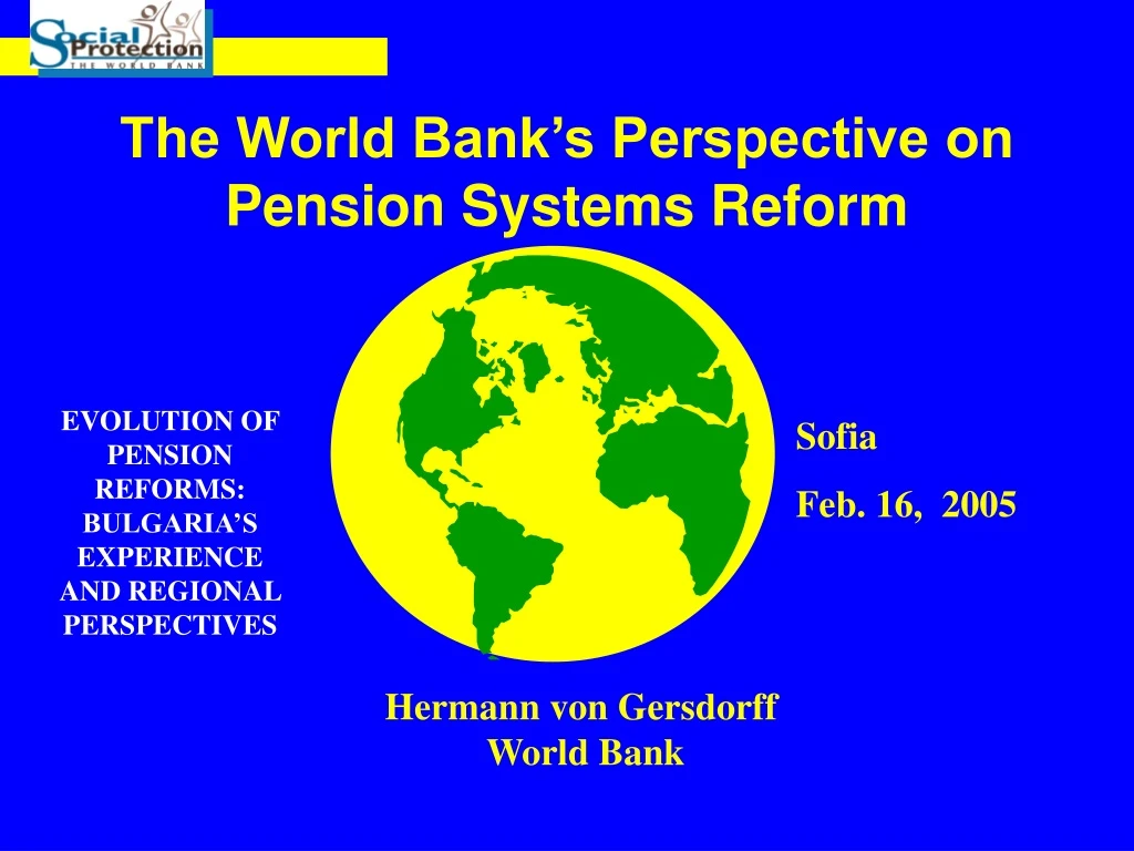 the world bank s perspective on pension systems reform
