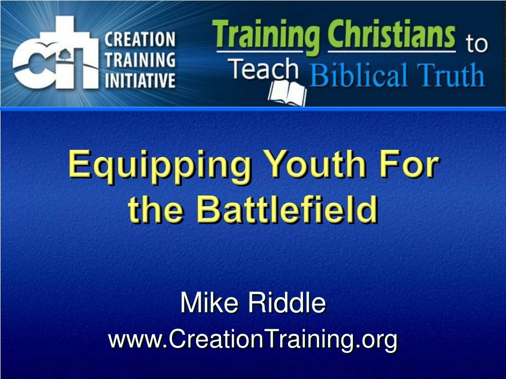 equipping youth for the battlefield