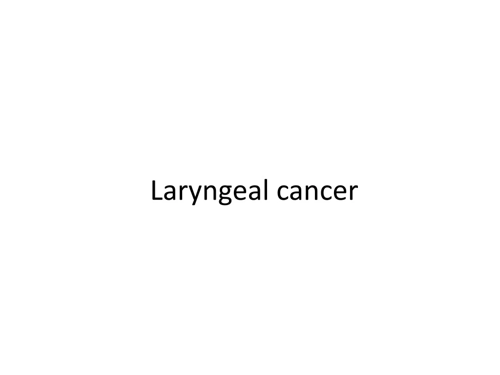 laryngeal cancer