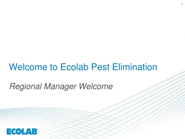 Welcome to Ecolab Pest Elimination