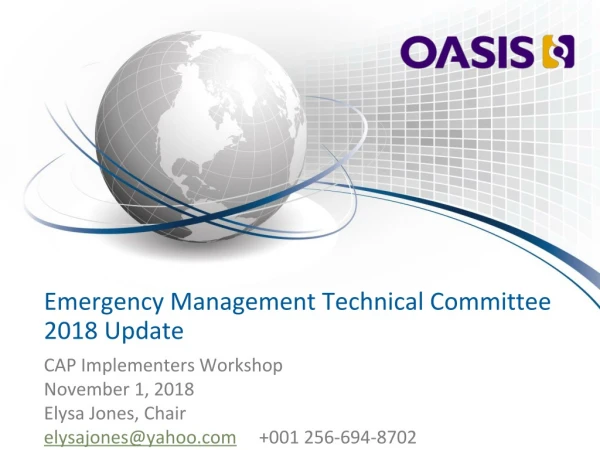 Emergency Management Technical Committee 2018 Update