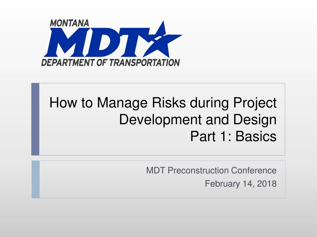 how to manage risks during project development and design part 1 basics