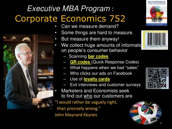 Executive MBA Program : Corporate Economics 752