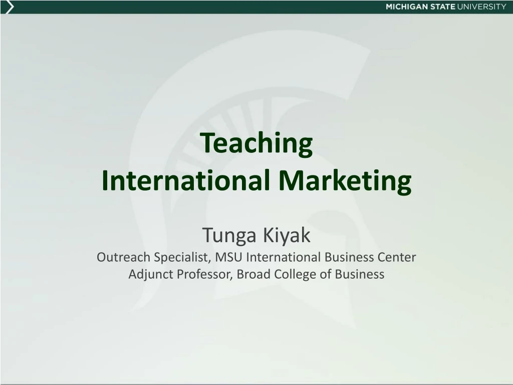 teaching international marketing