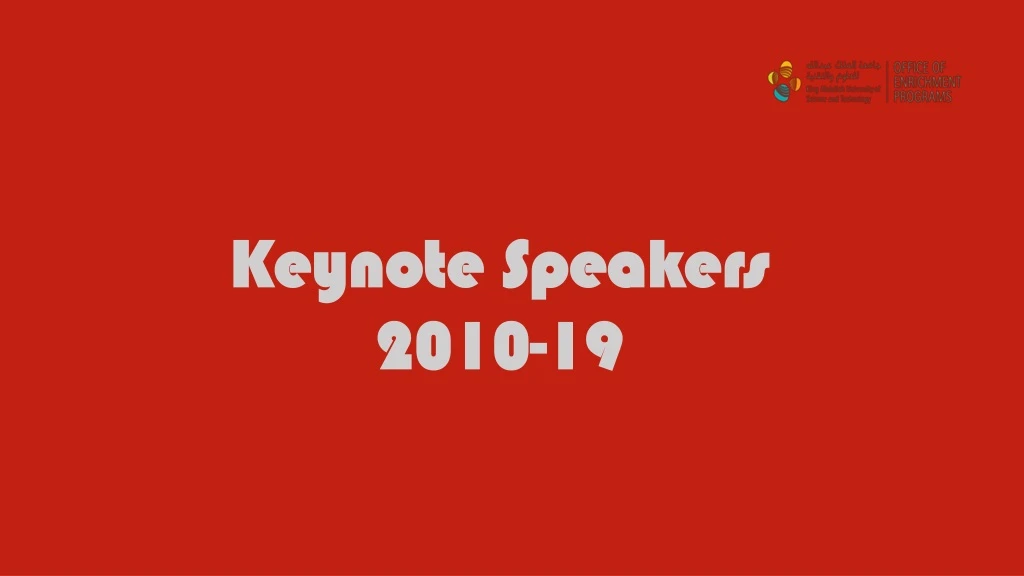 keynote speakers 2010 1 9