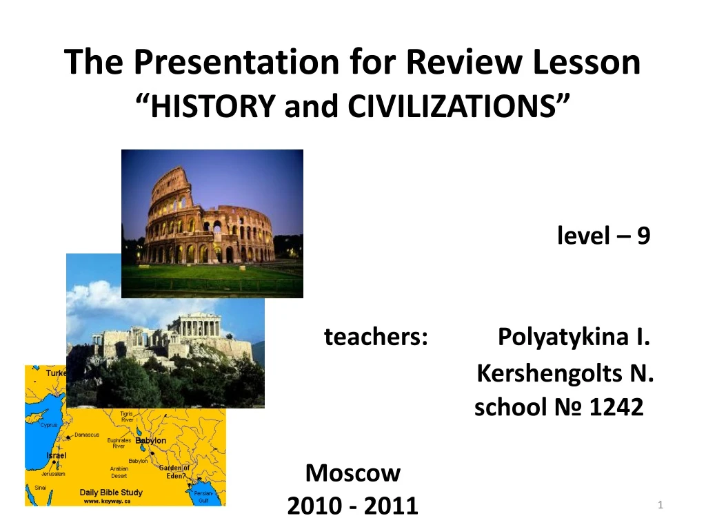 the presentation for review lesson history