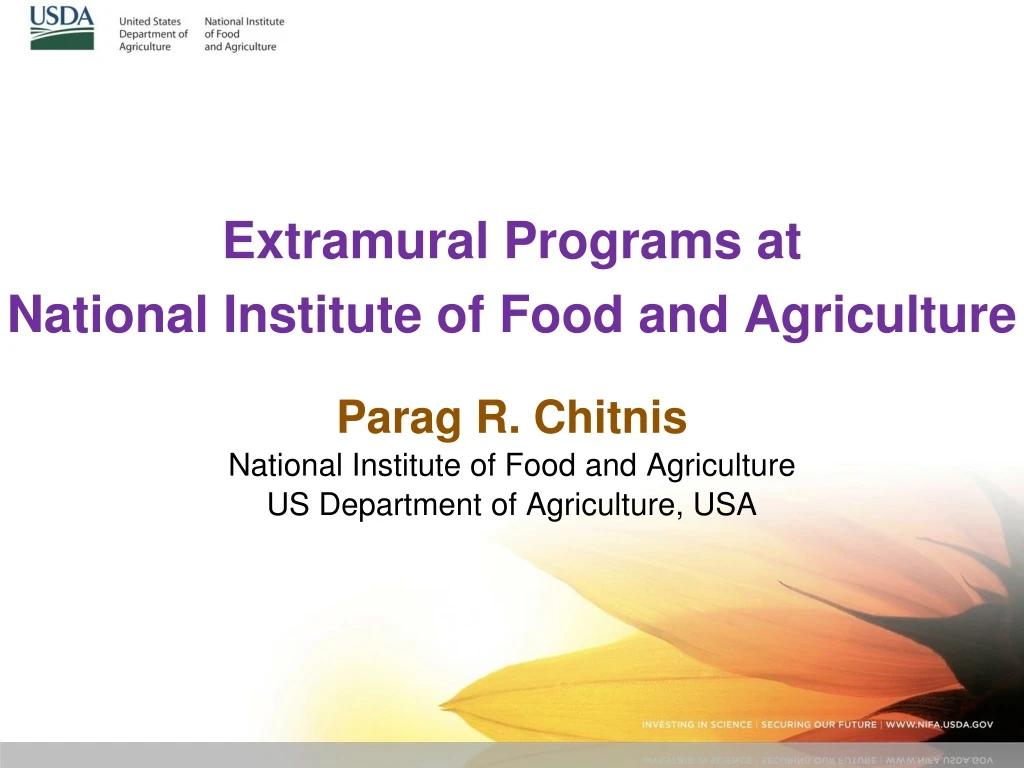 extramural programs at national institute of food and agriculture