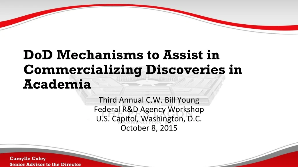 dod mechanisms to assist in commercializing discoveries in academia