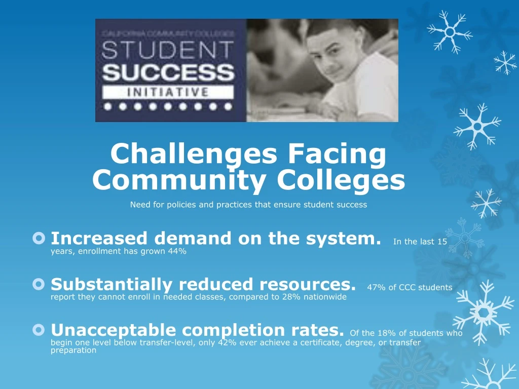 challenges facing community colleges need