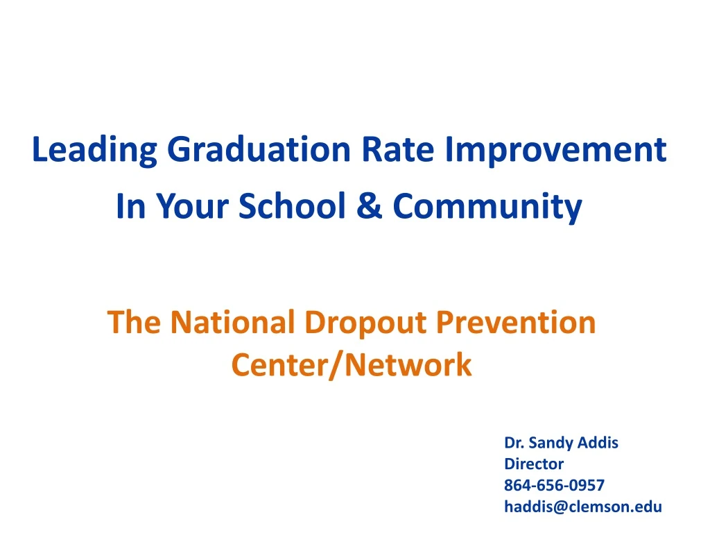 the national dropout prevention center network