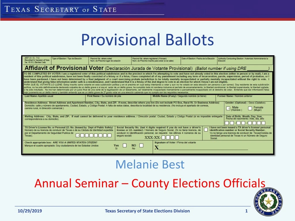 provisional ballots