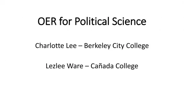 OER for Political Science