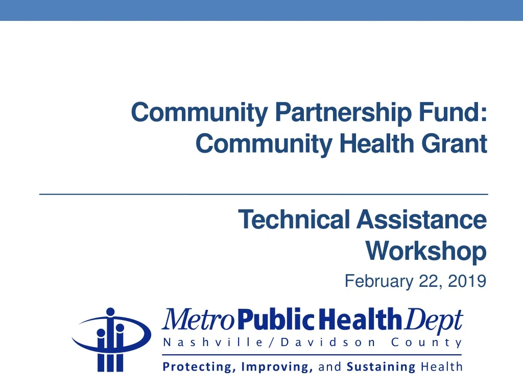 community partnership fund community health grant