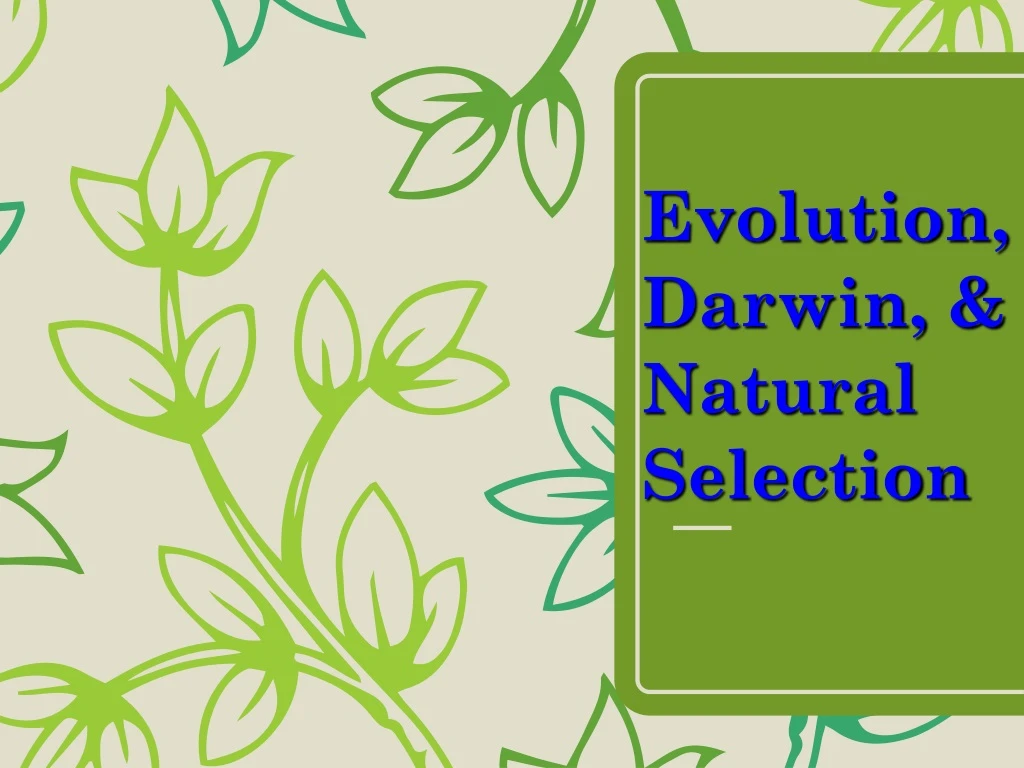 evolution darwin natural selection