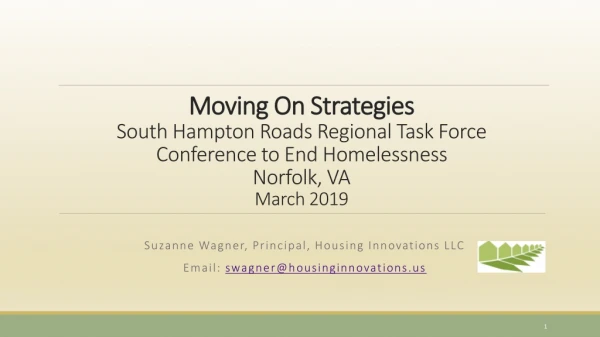 Suzanne Wagner, Principal, Housing Innovations LLC Email: swagner@housinginnovations