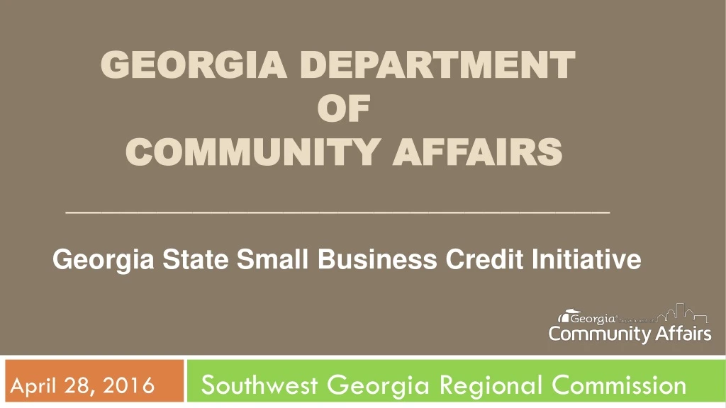 georgia department of community affairs