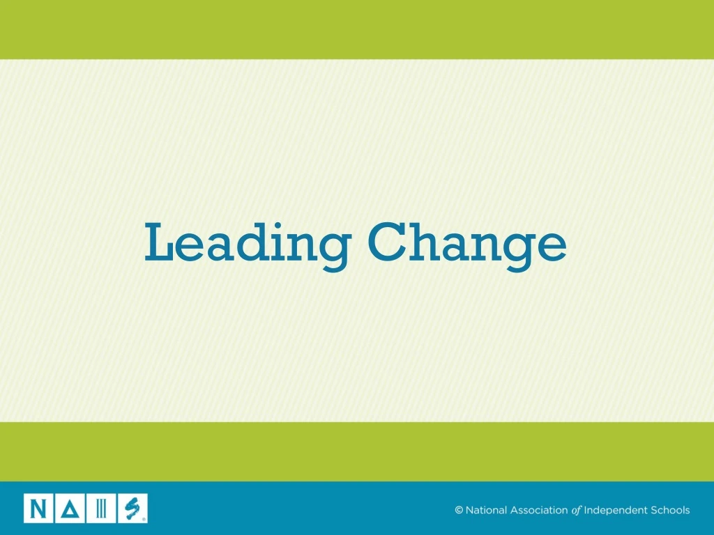 leading change