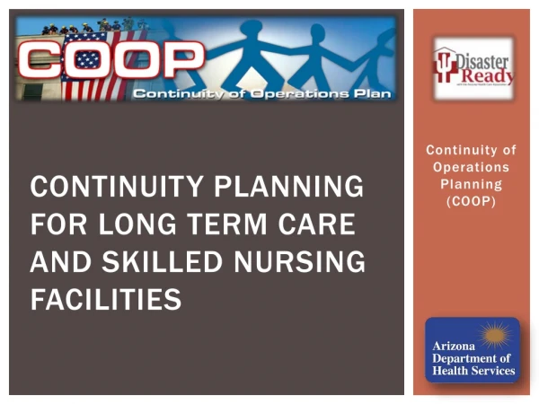 Continuity Planning for Long Term Care and Skilled Nursing Facilities