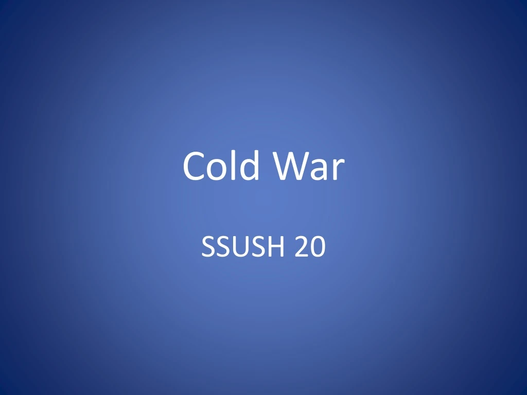 cold war