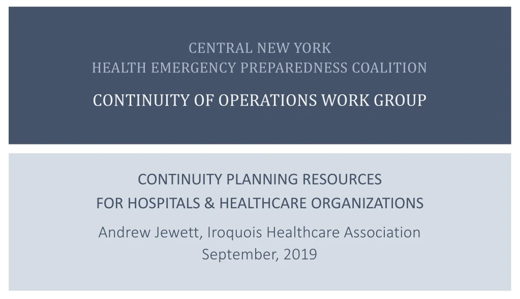 central new york health emergency preparedness coalition
