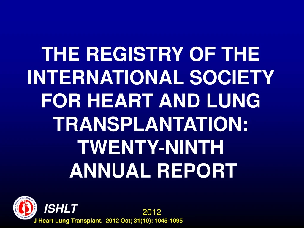 the registry of the international society