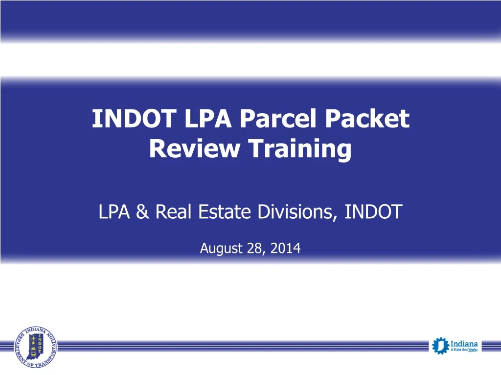 indot lpa parcel packet review training lpa real