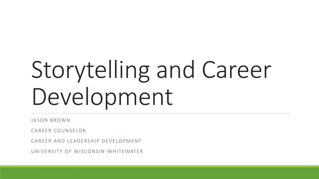 storytelling and career development