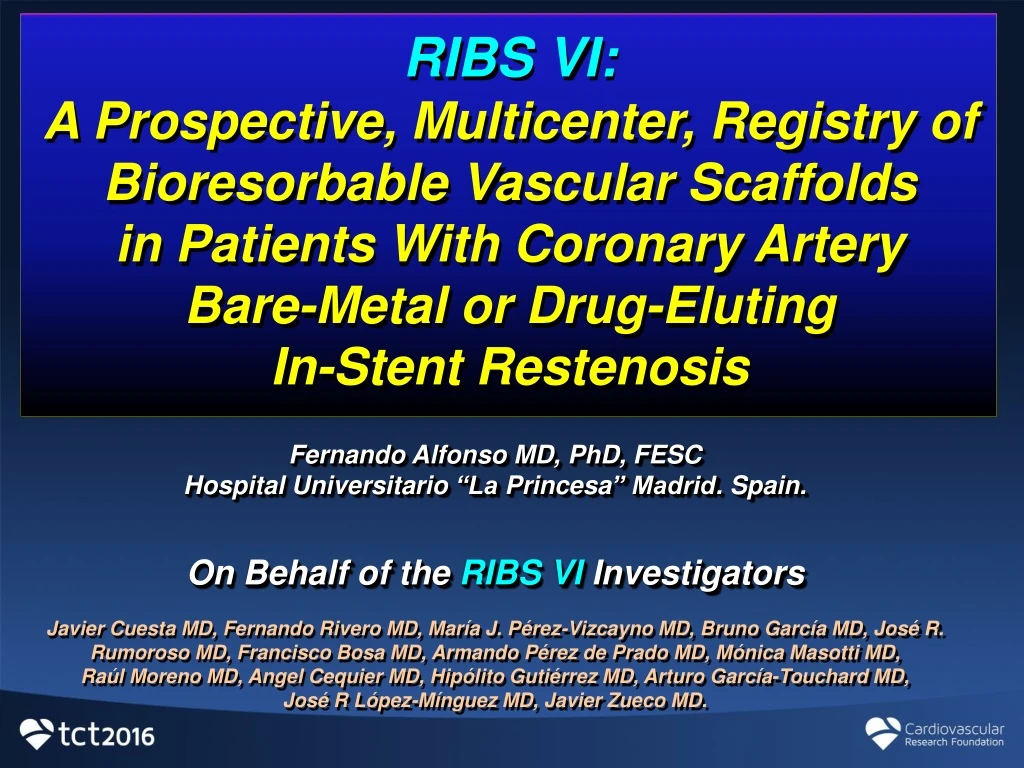 ribs vi a prospective multicenter registry