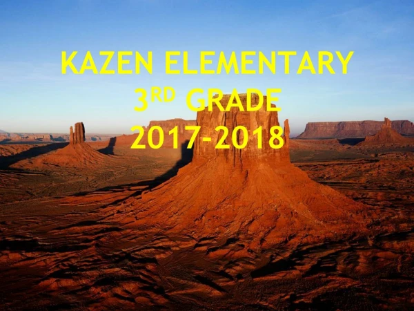 KAZEN ELEMENTARY 3 RD GRADE 2017-2018
