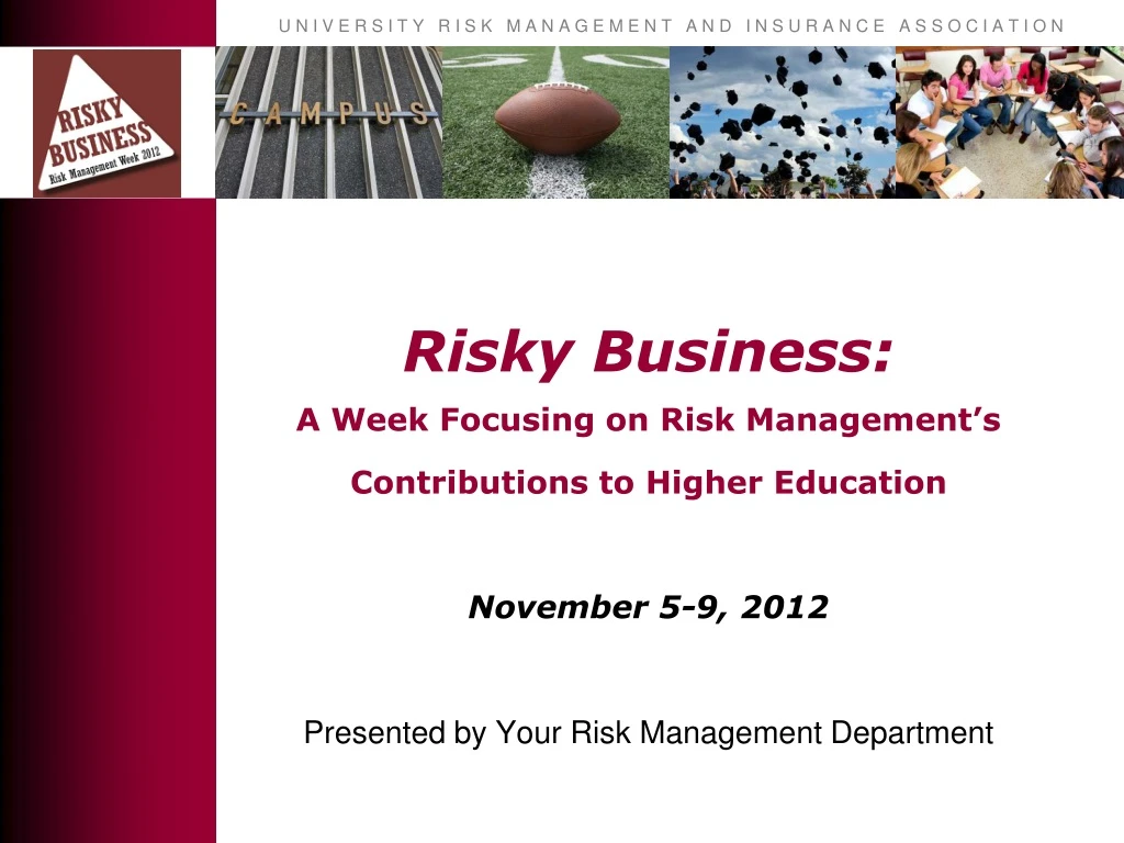 risky business a week focusing on risk management