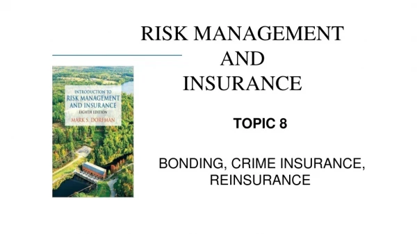 RISK MANAGEMENT AND INSURANCE