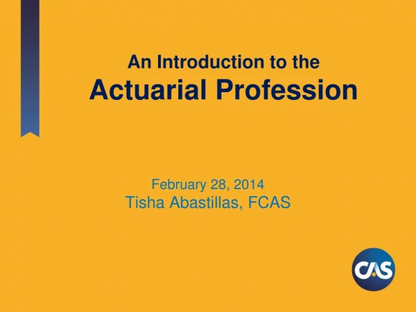 An Introduction to the Actuarial Profession
