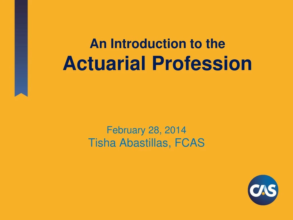 an introduction to the actuarial profession