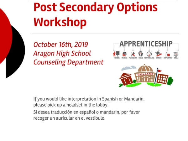 Post Secondary Options Workshop