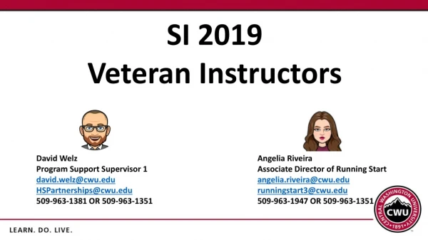 SI 2019 Veteran Instructors